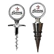 Houston Astros Cork Screw and Wine Bottle Topper Set MLB Baseball