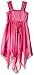 My Michelle Girls' Big Ombre Glitter Hi Low Hanky Hem Dress with Beaded Waistband