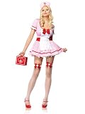 Sexy Nurse Costume Pink White Mini Dress Nurses Uniform Adult Theatre Costumes