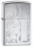 Zippo Scroll Design V Panel シルバークローム ジッポ 21138