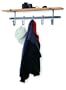 Enclume SCR5 Shelf Coat Rack, Hammered Steel and Wood