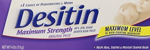 Desitin Diaper Rash Paste Maximum Strength, 4-Ounce x Multipack of 5