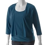 Women's Plus-Size Adi Teal Solid Top Set
