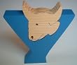 Wooden Animal Alphabet Letters Blue Y