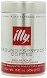 illy Caffe (Medium Roast, Ground coffee Red Band), 8.8-Ounce Tins (Pack of 2)