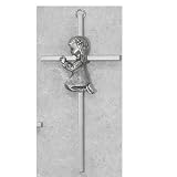 6 SILVER GIRL WALL CROSS BABY INFANT CHRISTENING BAPTISM SHOWER