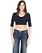 HALFTEE Crop Top - Demi Cami For Women - Layering Lace Trimmed Top With Smooth Fit, Cool Fabric, Comfortable Cropped Short For Teen Girls Any Time Anywhere - 48% Cotton 48% Modal 4% Spandex
