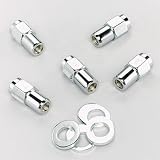 Cragar KN2111: Lug Nuts, Shank with Washer, 7/16 in. x 20 RH, Closed End, Chrome Plated Steel, Set of 5