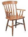 Heavy Slat Low Carver Beech Chair