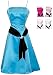 Apparel : 50's Style Satin Prom Dress with Black Sash