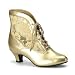 DAME-05 Gold Pu-Lace Victorian Ankle Boot 2