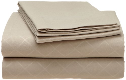 Pem America Microfiber Embossed Diamond Sheet Sets, King , Taupe