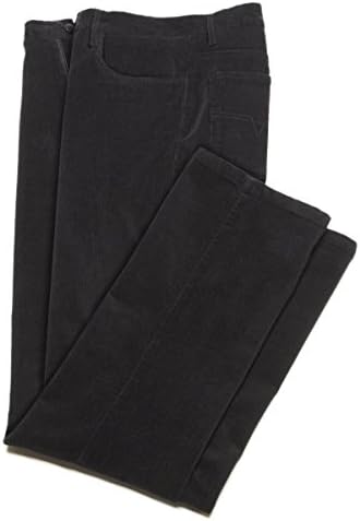 Illegal, STRETCH Fine Wale Corduroy Casual Pants, Flat Front - For Men Black 40