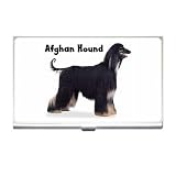 Afghan Hound Black Business Card Holder Case