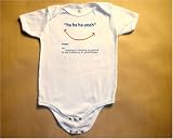 Infant One-Piece, White Happy, Smile onsie
