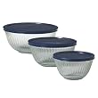 Pyrex Sculptured 3-pc. Mixing Bowl Set