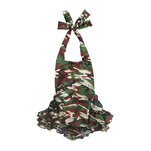 Lisianthus Baby Girls' Ruffles Romper Dress Summer Clothing Camouflage Size 24M