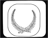 Decorated Mouse Pad with "black and white", symbol, Poland, Europe, leaves, stalk, design