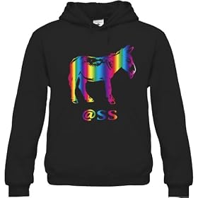 Buy @ss Unisex Hooded Sweatshirt (Gold, Silver, Pink, Blue, and Rainbow Foil) by Solid Gold Bomb