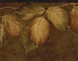 Chocolate Botanical Wallpaper Border