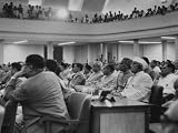 Delegates at the Bandung Conference Listening Photographic Poster Print by Lisa Larsen, 32x24