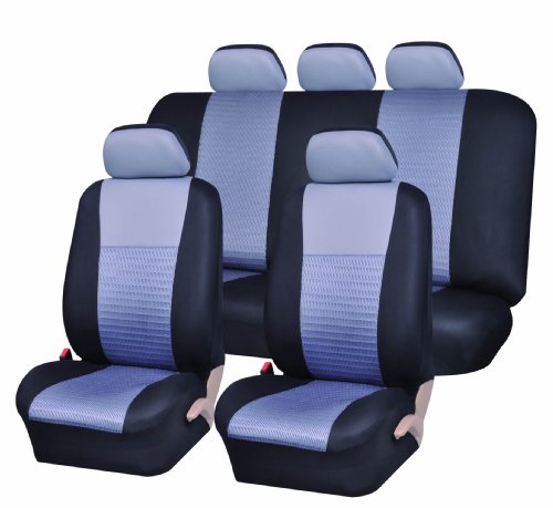 Best Price Universal Car Seat Cover Full Set Front Airbag Airbags Ready & Rear Split 40/60 50/50 60/40 Gray / Black Uaa001