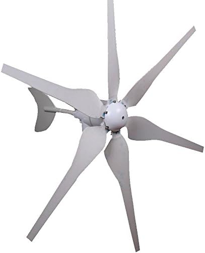 XeeStore Wind Generator Wind Turbine Generator Kit 300W DC 12V 6 Blades Wind Energy 3 Phase Hyacinth