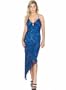 Beaded Evening Cocktail Dress - Prom Dress, Party, Formal Gown by Sean Collection (8716) Royal L