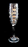 Man-O-Man Design - Hand Painted - Flute - 6 oz.