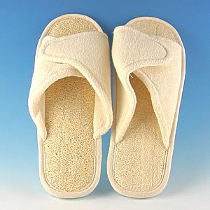 SeaSationals™ Loofah Bath &amp; Spa Slippers - Velcro Adjustable Slippers