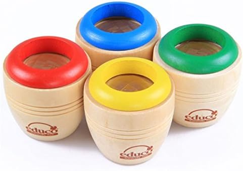 2PCS Bee Magic Eye Effect Kaleidoscope Colorful Wooden Box Observation