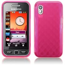 Online Crystal Shell with Silicone Core Case Cover for Samsung GT S5230 Tocco Lite - Hot Pink