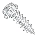 #10 x 2" Type A Self-Tapping Screws/Phillips/Hex Washer Head/Steel/Zinc (Carton: 1,500 pcs)