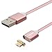digitharbor® 3pcs lot Wholesale Micro USB Magnetic Cable 3Ft/1m Nylon Braided Data Sync Charger Cord for Android Smartphone Samsung Oppo HTC Google BlackBerry Smart Watch(Rose)