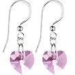 Austrian Crystal Heart June Birthstone Earrings MADE WITH SWAROVSKI ELEMENTS