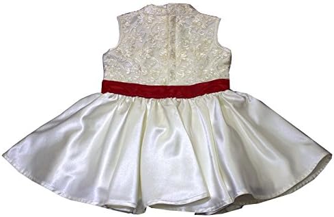 UNNATI CLOTHINGS WHITE &amp; RED LACY FROCK