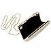 Damara Womens Sparkling Metal Lock Clutch Evening Bag