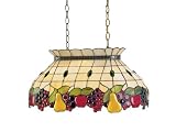 Dale Tiffany 3207 2LTG Fruit Pool Hanging Light - Antique Brass and Art Glass Shade