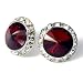 Red Swarovski 20mm Crystal Center Post Earrings With Clear Round-Cut Crystal Frame Fashion Jewelry Red Swarovski 20mm Crystal Center Post Earrings With Clear Round-Cut Crystal Frame Fashion Jewelry