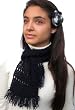 Handmade Lightweight Scarf - Deep Blue for Teens or Girls (100% Hand-knitted)