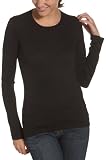 Splendid Womens 1X1 Long Sleeve Crew