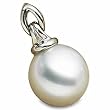 18K White Gold Paspaley South Sea Cultured Fine Drop Pearl Pendant