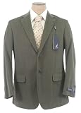 Nautica Mens 2 Button Solid Olive Cotton Sport Coat / Blazer / Jacket - Size 46R