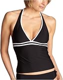 Nautica Women's Solid Sailstich Banded Halterkini