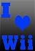 I Love Wii (Blue) Video Game Poster Print - 13 X 19