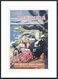 Bermuda by Clipper, Framed Art Print by Vintage