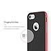 iPhone 7 Case, ROCK [Royce] - Black & Red [Ultra Thin][Heavy Duty][Metal Texture Side Buttons][Dual Layered][Slim Fit][Hard PC + Soft TPU] For Apple iPhone 7 (2016)