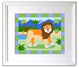 Wild Animals Framed Print by Olive Kids (LION)