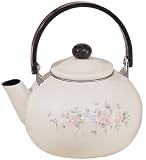 Pfaltzgraff Tea Rose 2.5--Quart Enamel on Steel Tea Kettle