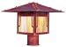 Arroyo Craftsman PDP-12-S Slate Pagoda Asian Themed 1 Light Post Light from the Pagoda Collection